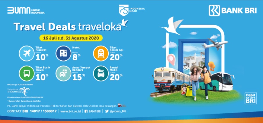 Cara Bayar Tagihan Travelokan Lewat ATM BRI, Mobile dan Internet