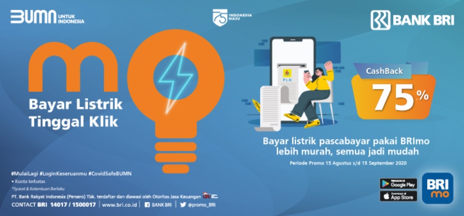 Cara Bayar dan Beli Listrik Lewat Bank BRI Tanpa Ribet