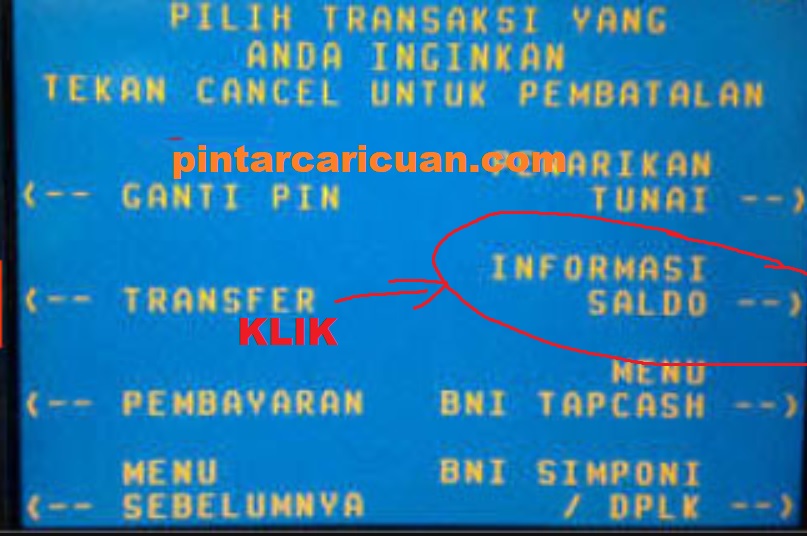 Cara Cek Saldo BNI lewat ATM