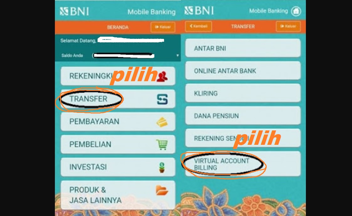 Cara Top Up OVO Via BNI Mobile Banking