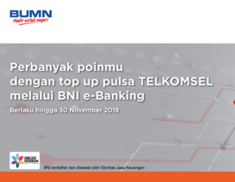 Tanpa Ribet, Ini Cara Top Up Pulsa Via BNI