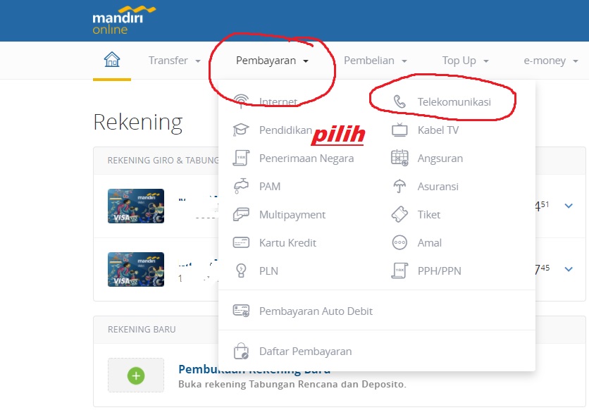 Cara Bayar Indihome Lewat Internet Banking Mandiri