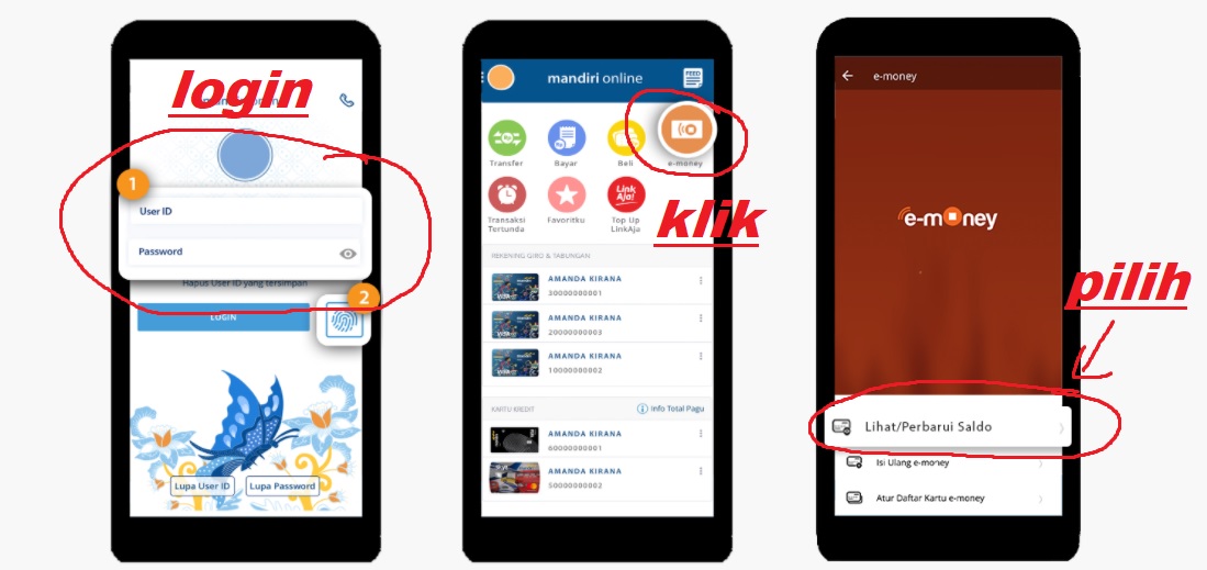 Cara Update Saldo E-Money via Mandiri Mobile
