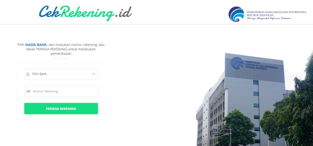 Cara melacak nomor rekening penipu di cekrekening id