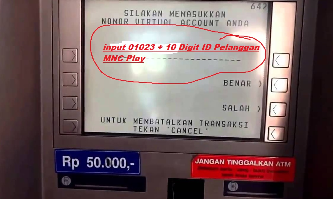 Cara Bayar MNC Play via ATM BCA
