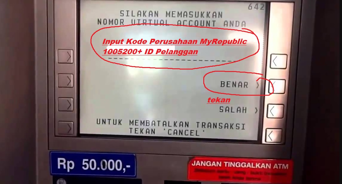 Cara Bayar MyRepublic Via ATM BCA