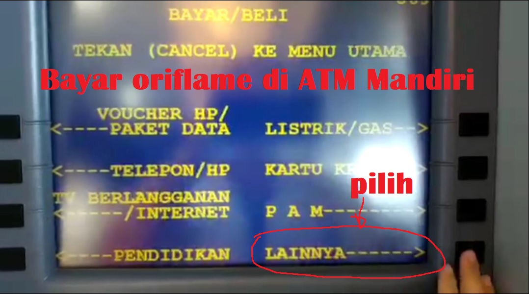 Cara Bayar Oriflame di ATM MANDIRI