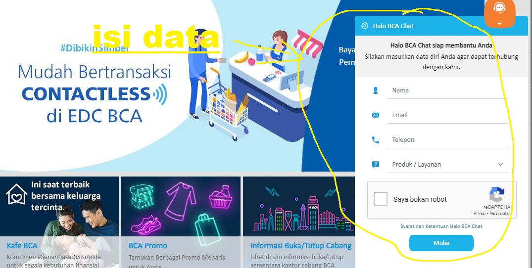 Cara Buka Blokir ATM BCA via Website