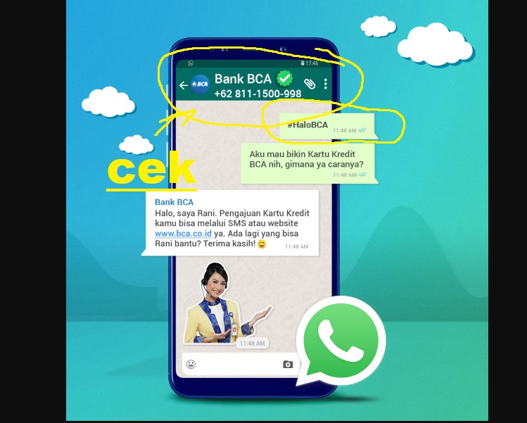 Cara Buka Blokir ATM BCA via Whatsapp