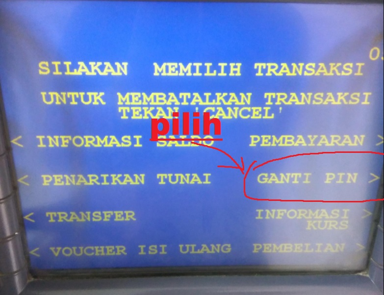 Cara Ganti PIN ATM BCA lewat ATM