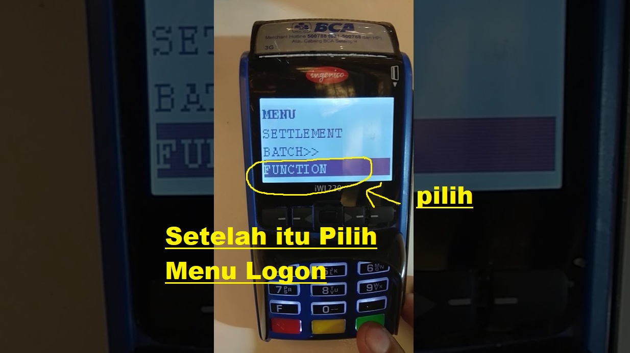 Cara Mengatasi Mesin EDC BCA Tidak Ada Sinyal dengan Menu Logon