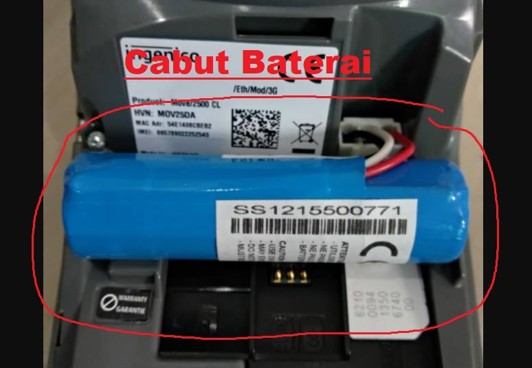 Cara mematikan (menonaktifkan) Mesin EDC BCA dengan Cabut Baterai