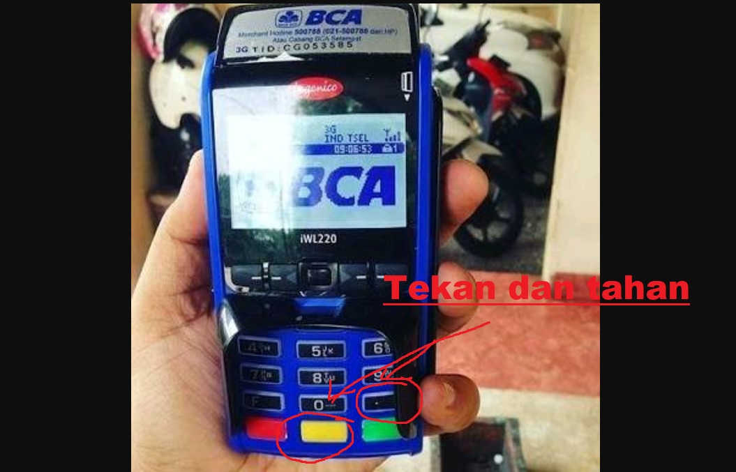 Cara mematikan (menonaktifkan) Mesin EDC BCA dengan Menekan Tombol