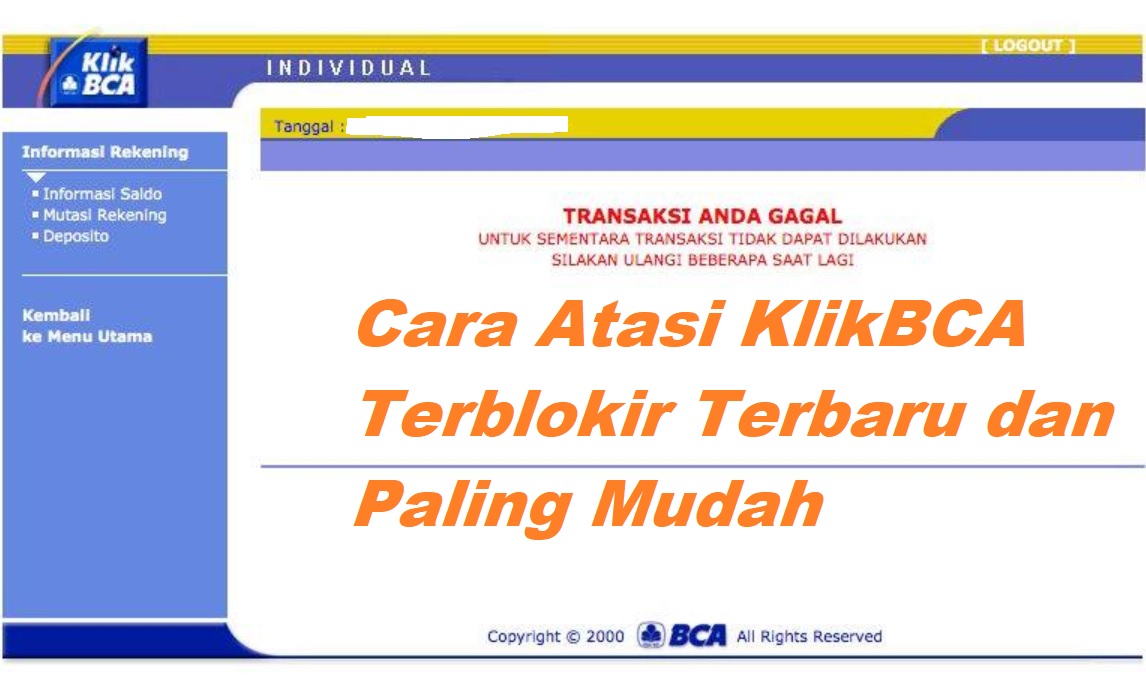20 Cara Atasi KlikBCA Terblokir Terbaru