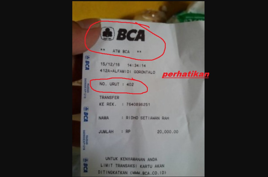 Bukti Transfer ATM BCA