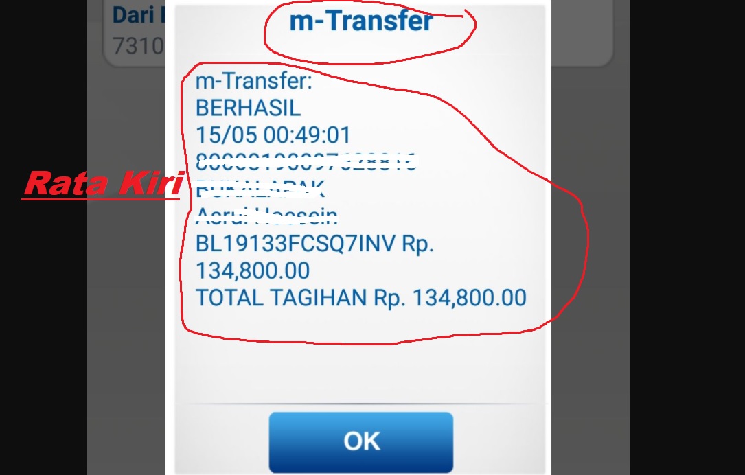 Bukti Transfer BCA Mobile
