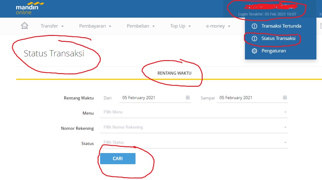 Cara Cek Mutasi di Internet Banking Mandiri