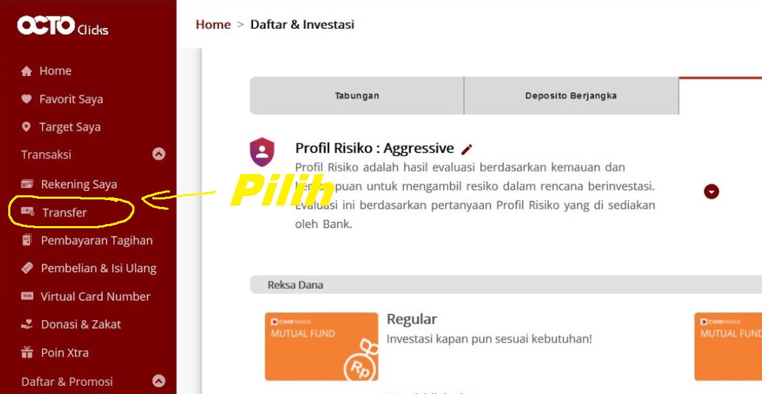 Cara Isi OVO Lewat OCTO Click CIMB Niaga (Internet Banking)