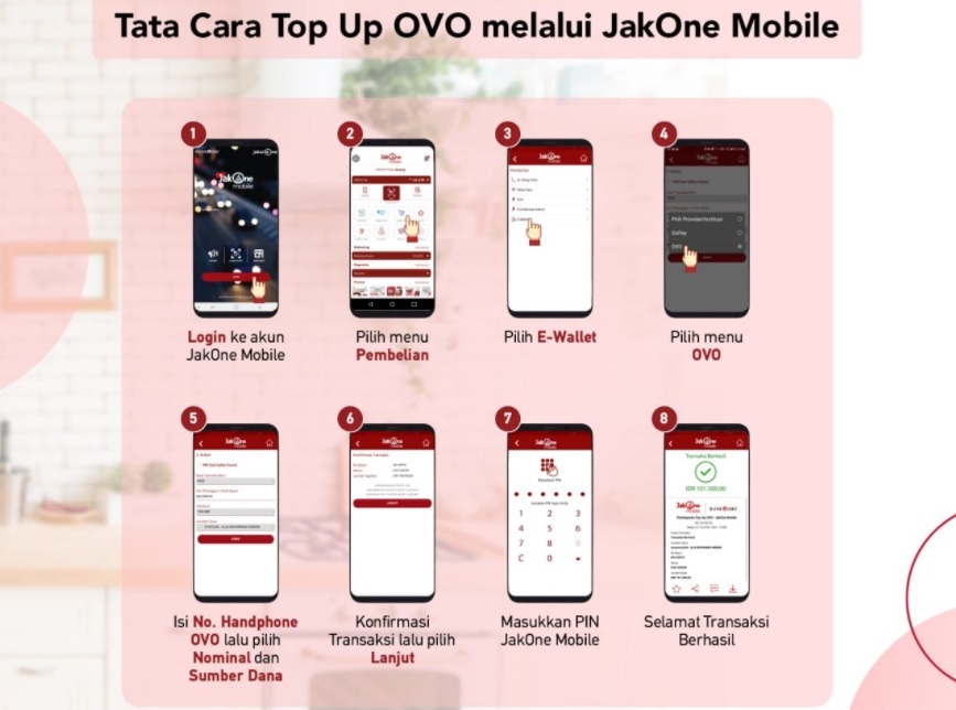 Cara Top Up OVO Lewat Mobile Banking DKI (JakOne Mobile)