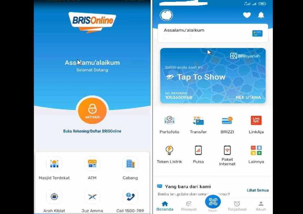 Cara Top Up OVO Via BRI Syariah Mobile Banking (BRIS Online)