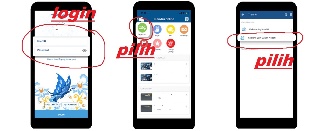 Cara Transfer Uang Lewat Mandiri Mobile ke Rekening Bank Lain