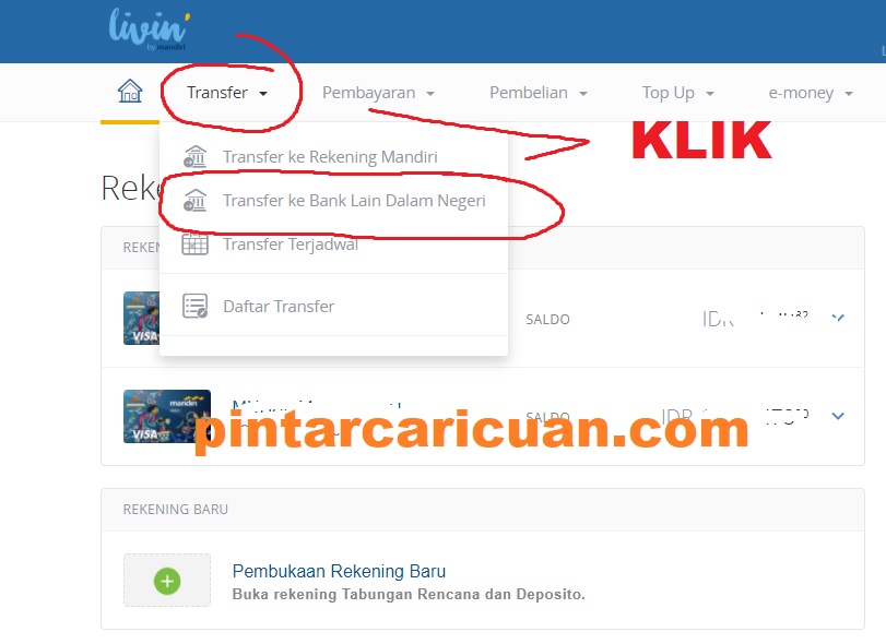 Cara Transfer Mandiri ke BRI Lewat Internet Banking