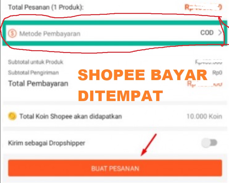 Cara Belanja Shopee Bayar Ditempat
