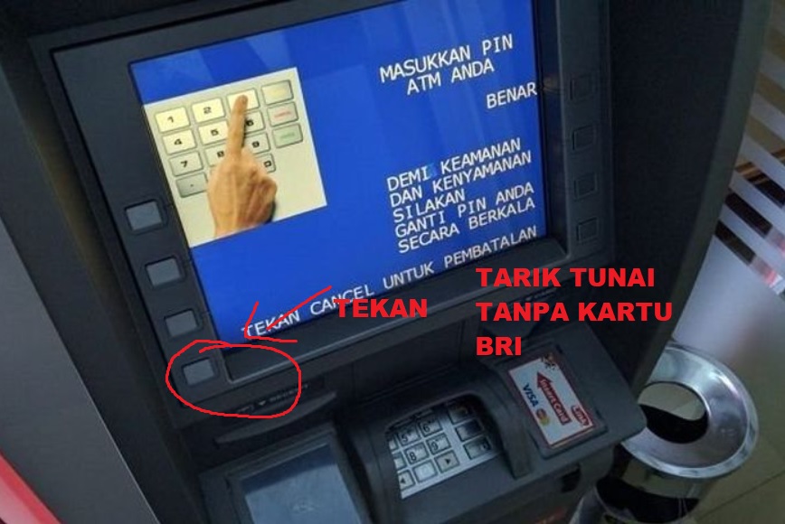 Cara Tarik Tunai di ATM BRI tanpa kartu