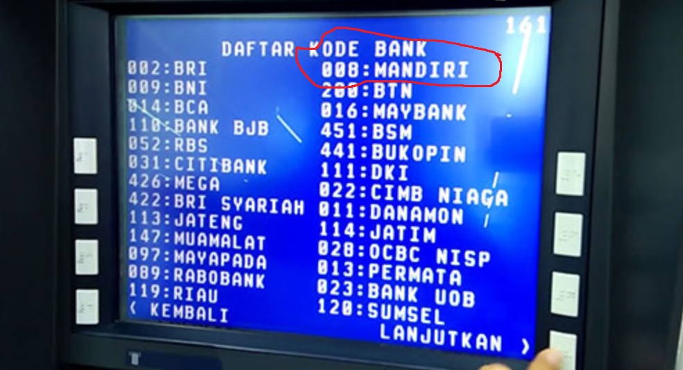 Kode Bank Transfer BRI ke Mandiri