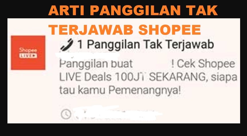 Arti Panggilan Tak Terjawab Shopee