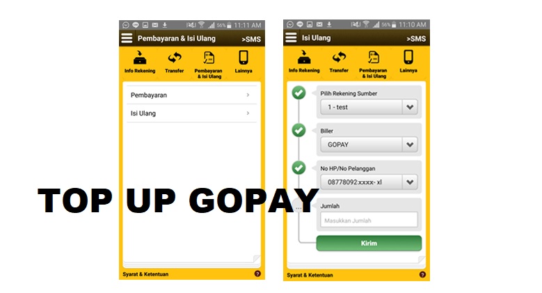 Cara Isi Saldo Gopay di Maybank