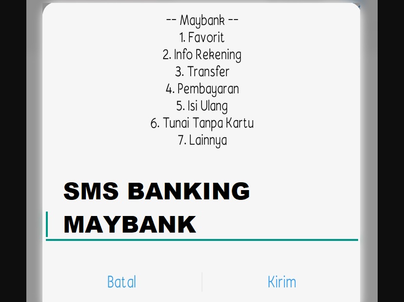 Fitur SMS+ Banking Maybank