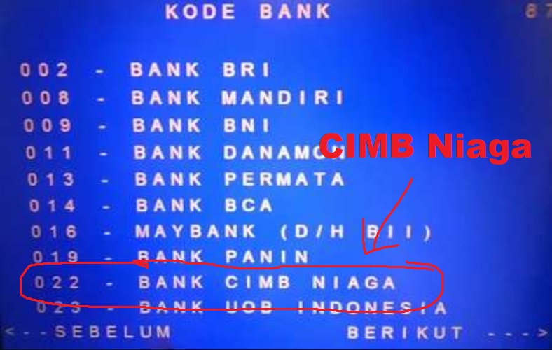 Kode Transfer Bank CIMB Niaga