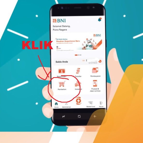 Beli Pulsa di BNI Mobile Banking