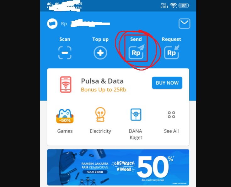 Kirim Saldo Dana ke Line Bank